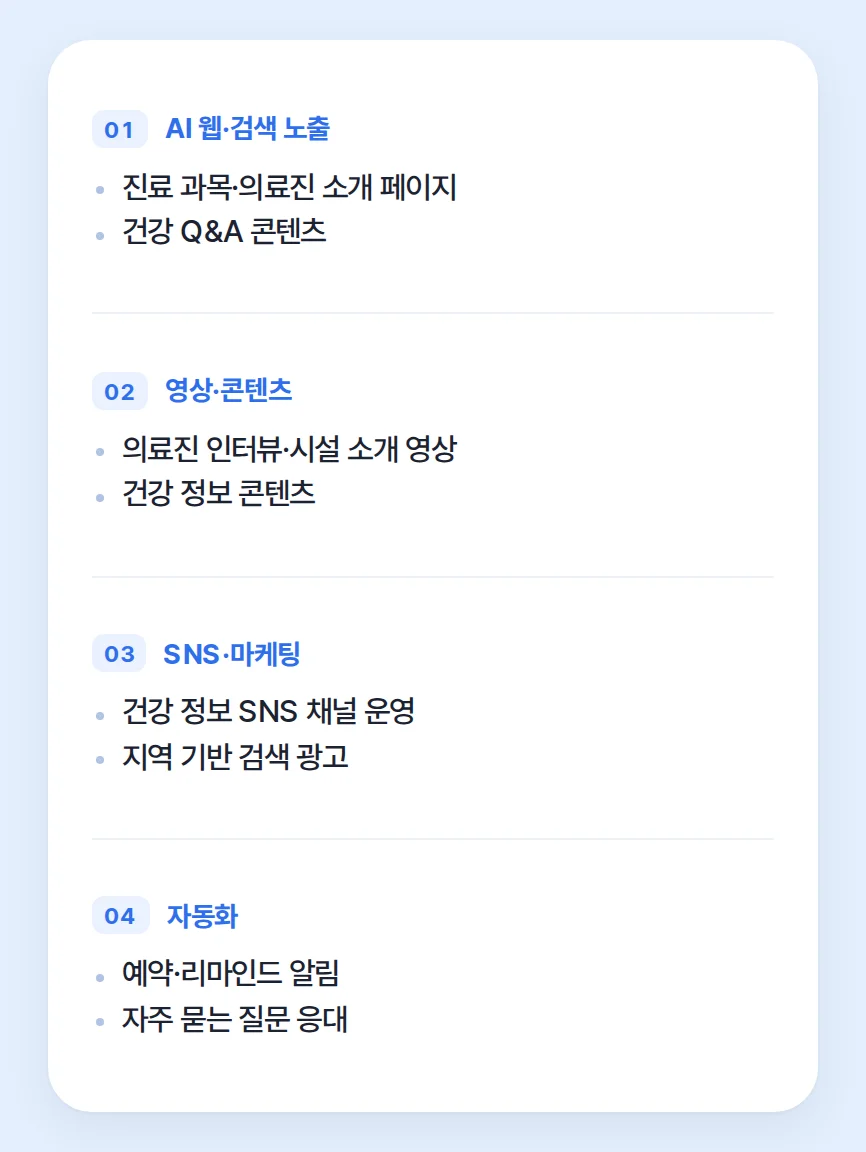 환자가 궁금한 것을 먼저 설명하는 병원
